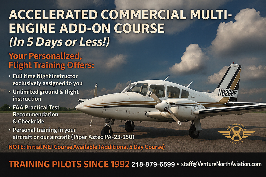 5 Day Commercial Multi-Engine Add-On Training Course